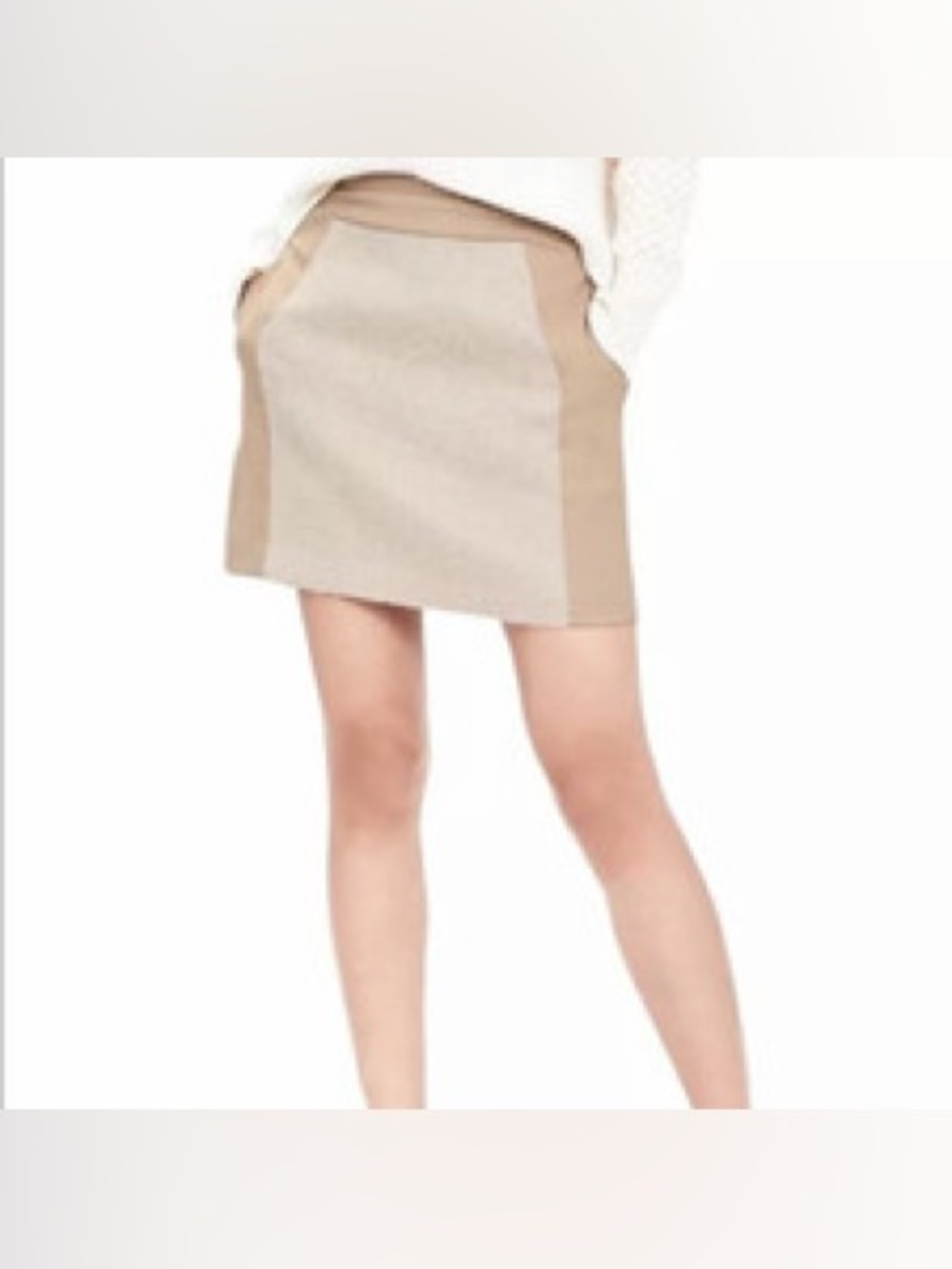 Banana Republic camel khaki mini Winter Wool skirt